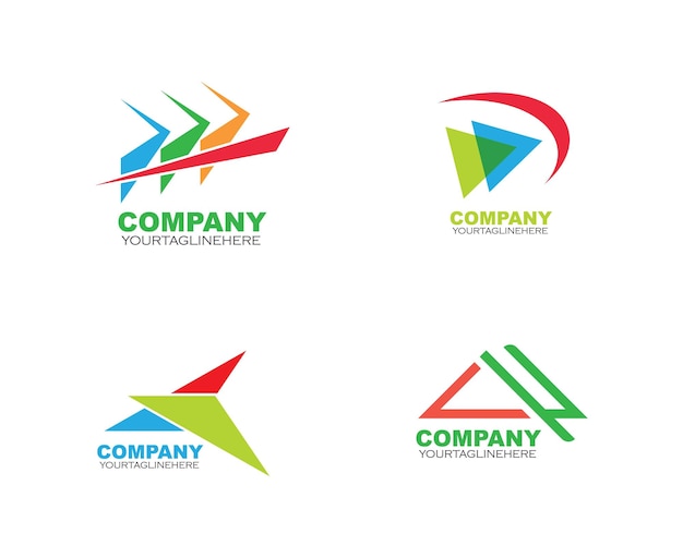Ilustración de vector de icono de flecha Diseño de plantilla de logotipo