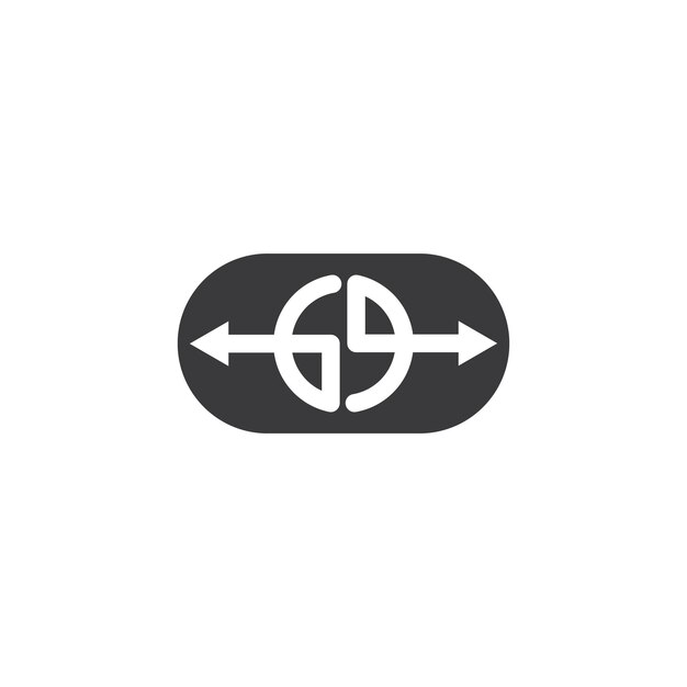 Ilustración de vector de icono de flecha Plantilla de logotipo