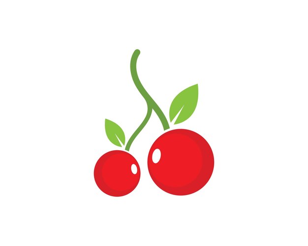 Ilustración de vector de icono de fruta de cereza