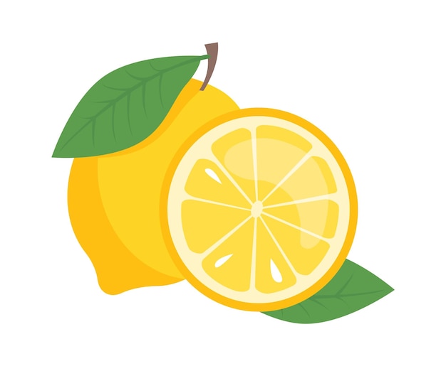 Ilustración de vector de icono de fruta de limón