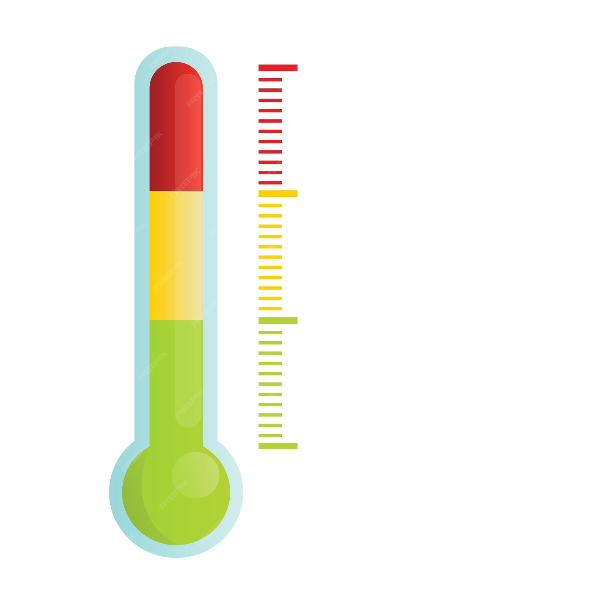 Ilustración de vector de icono gráfico de termómetro de dibujos animados | Vector Premium Ilustración de vector de icono gráfico de termómetro de dibujos animados | Vector Premium