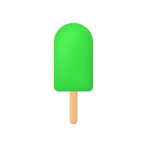 Ilustración de vector de icono de helado de chocolate realista 3d