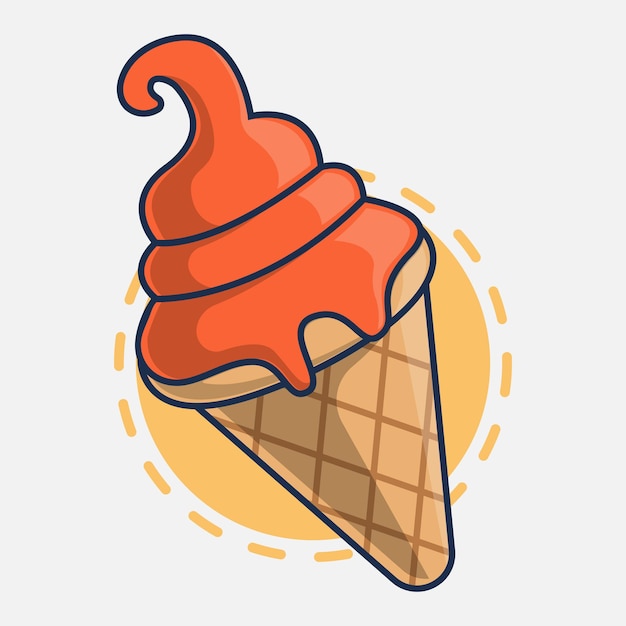 Vector ilustración de vector de icono de helado