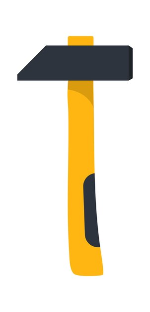 Ilustración de Vector de icono de herramienta de construcción de martillo