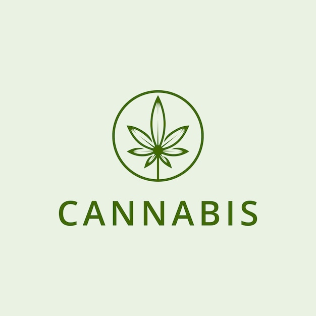 ilustración de vector de icono de hoja de marihuana
