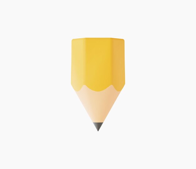 Ilustración de vector de icono de lápiz realista 3d