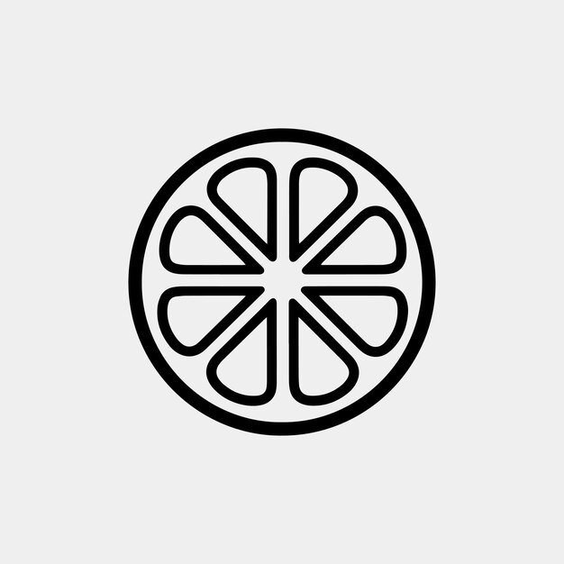 ilustración de vector de icono de limón aislado en blanco