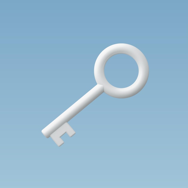 Ilustración de vector de icono de llave realista 3d