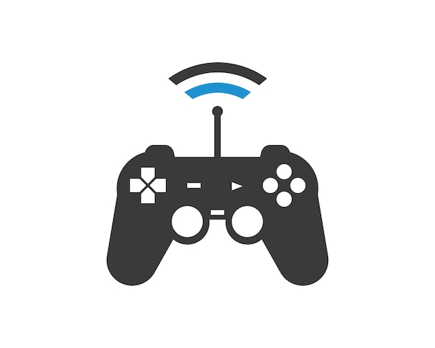 Ilustración de vector de icono de logotipo de controlador de videojuego