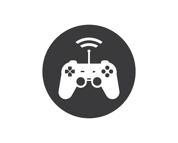 Ilustración de vector de icono de logotipo de controlador de videojuego