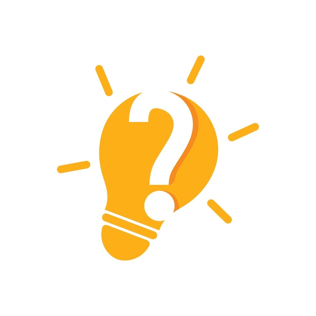 Ilustración de vector de icono de logotipo de signo de interrogación