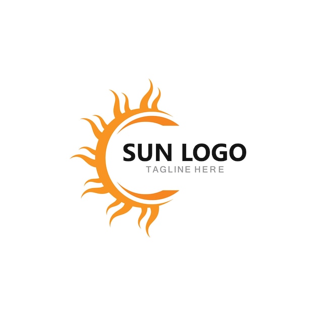 Ilustración de Vector de icono de logotipo de sol