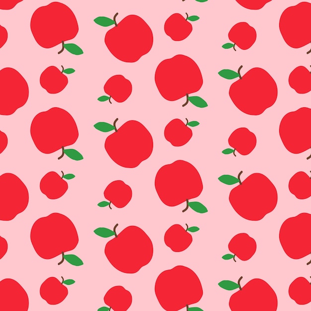 Ilustración Vector icono de manzana roja