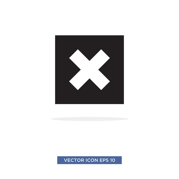 Ilustración de vector de icono de marca cruzada
