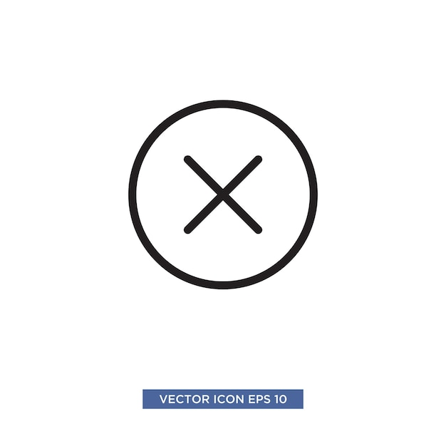 Vector ilustración de vector de icono de marca cruzada
