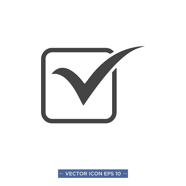 Ilustración de vector de icono de marca de verificación