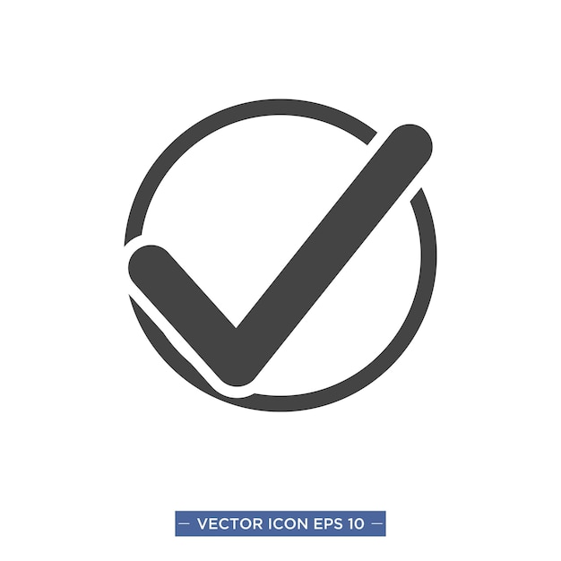 Ilustración de vector de icono de marca de verificación