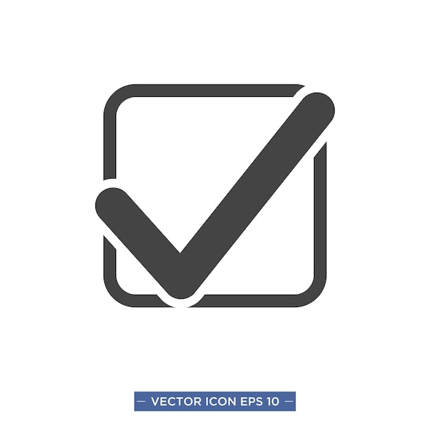 Ilustración de vector de icono de marca de verificación