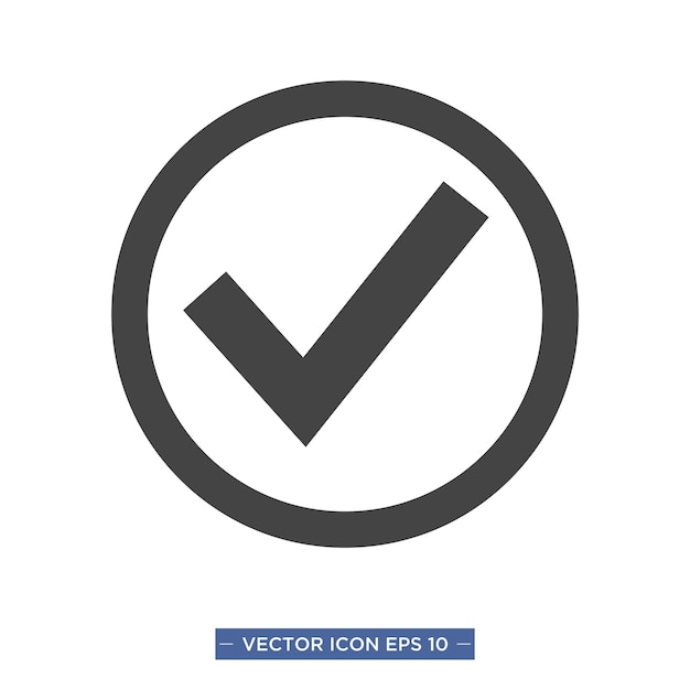 Ilustración de vector de icono de marca de verificación