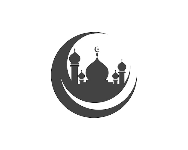 Ilustración de vector de icono de mezquita