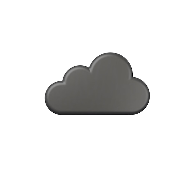 Ilustración de vector de icono de nube realista 3d
