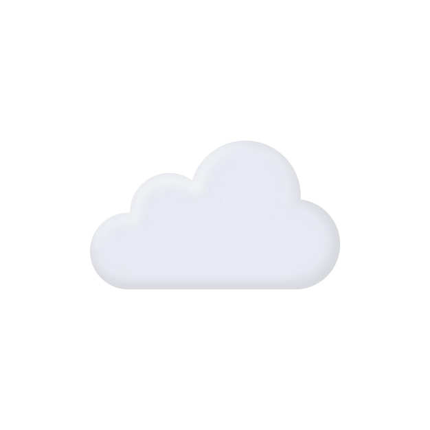 Ilustración de vector de icono de nube realista 3d