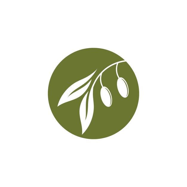 Ilustración de vector de icono de oliva