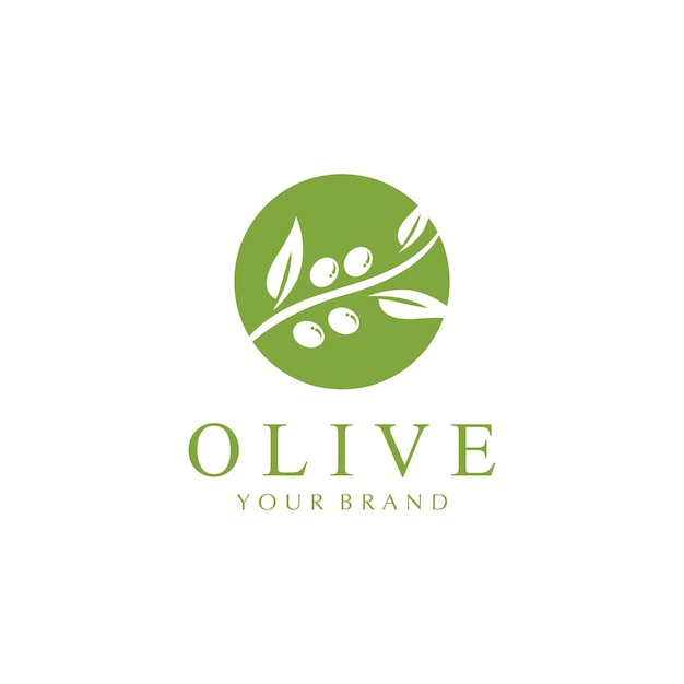 Ilustración de vector de icono de oliva
