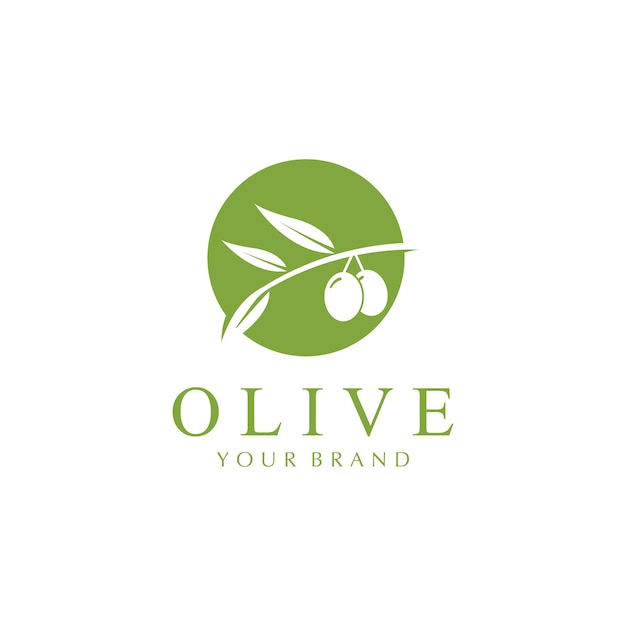 Ilustración de vector de icono de oliva