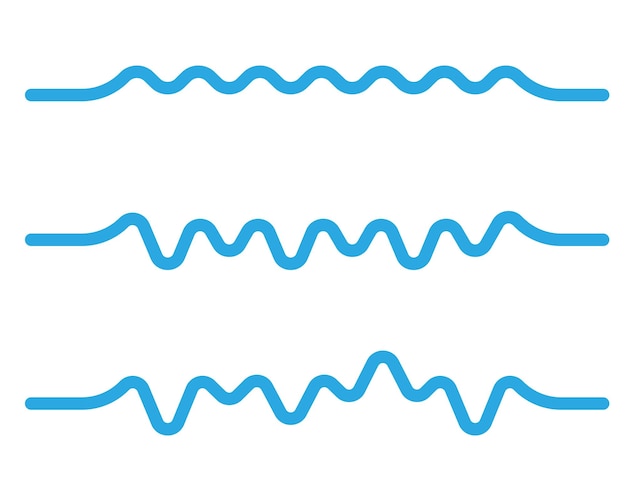 Ilustración de vector de icono de onda de agua