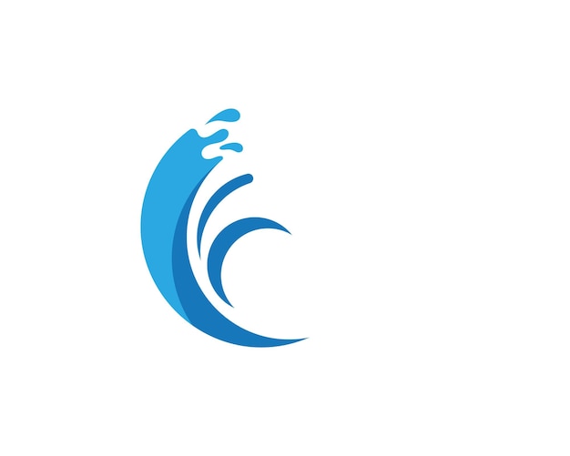 Ilustración de vector de icono de onda de agua
