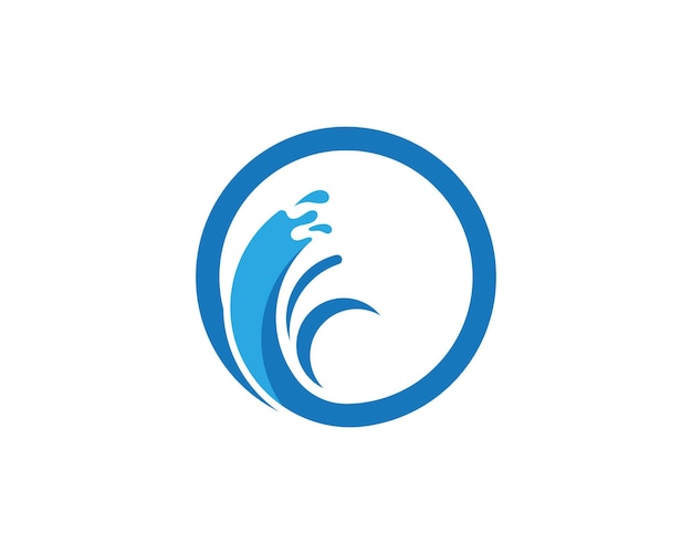 Ilustración de vector de icono de onda de agua