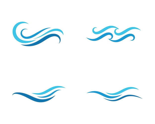 Ilustración de vector de icono de onda de agua