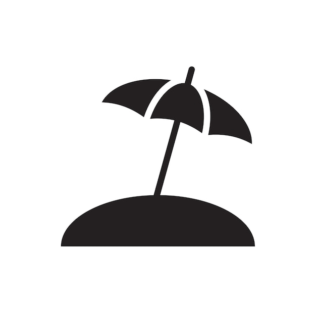 Ilustración de vector de icono de paraguas de verano