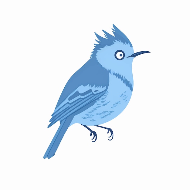 Ilustración de vector de icono plano azul gris gnatcatcher