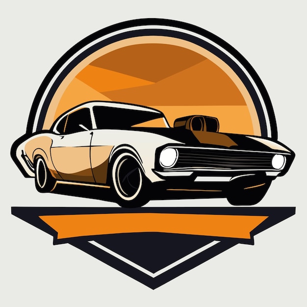 ilustración de vector de icono plano de coche