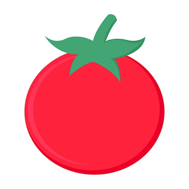 Ilustración de vector de icono plano de diseño de tomate