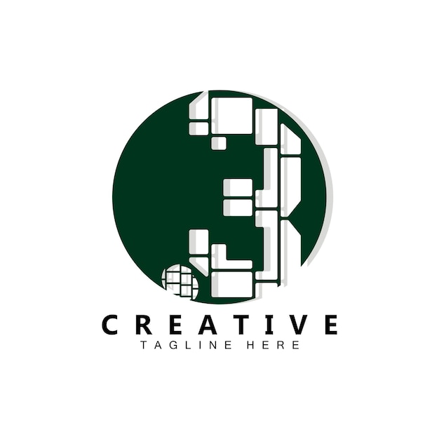 Ilustración de vector de icono premium de diseño de logotipo número 3 tres para marca de producto de etiqueta de banner de empresa
