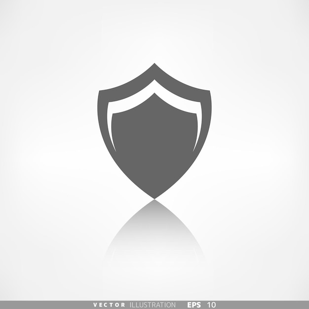 Ilustración de vector de icono de protección de escudo