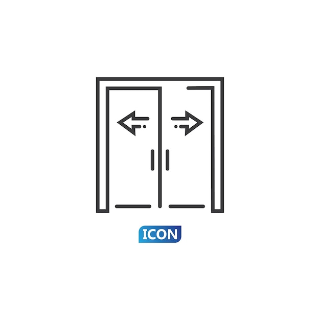 Ilustración de vector de icono de puerta