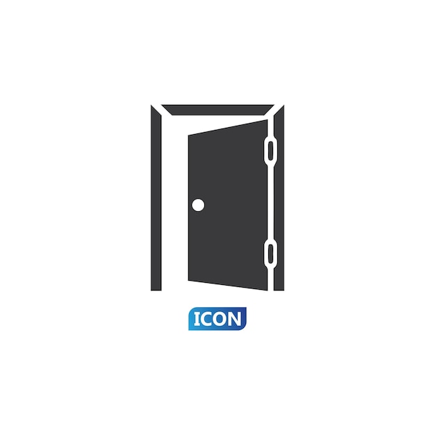 Ilustración de vector de icono de puerta