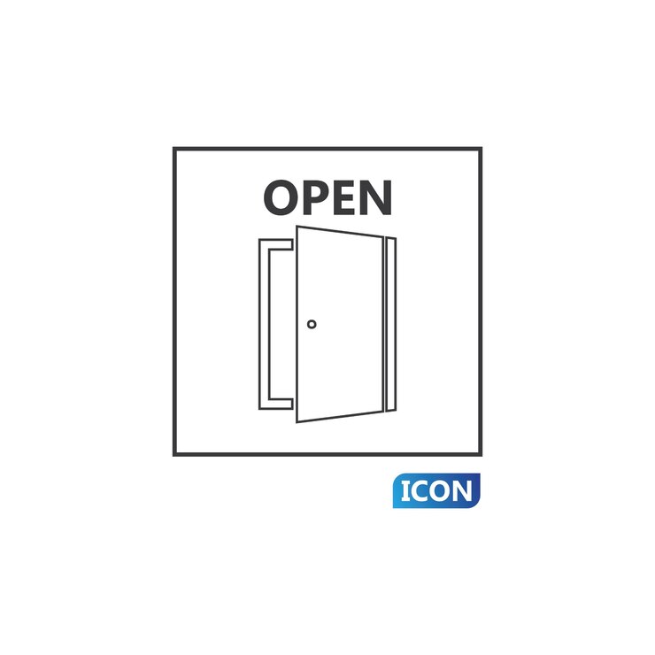 Vector ilustración de vector de icono de puerta