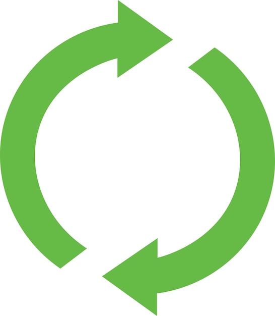 Ilustración del vector de icono de reciclaje sencilla