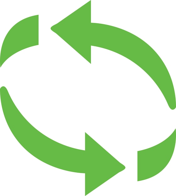 Ilustración del vector de icono de reciclaje sencilla
