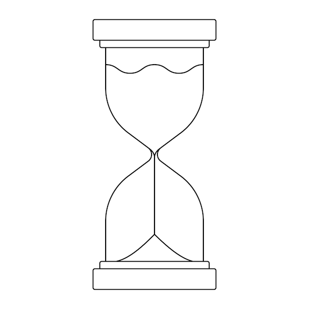 Ilustración de vector de icono de reloj de arena