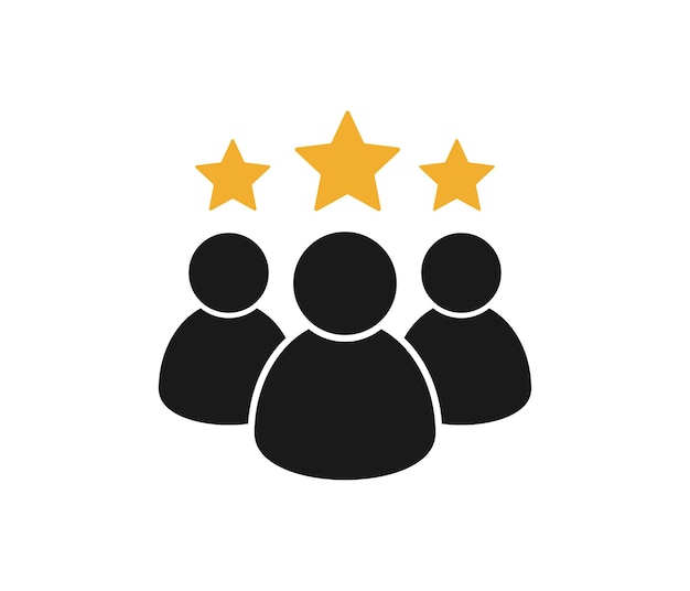 Ilustración del vector del icono de satisfacción del cliente Icono de retroalimentación Icono del vector de calificación del cliente