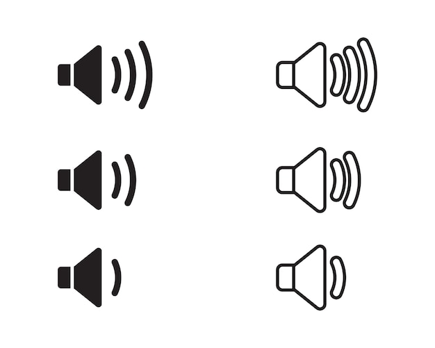 Ilustración de vector de icono de sonido