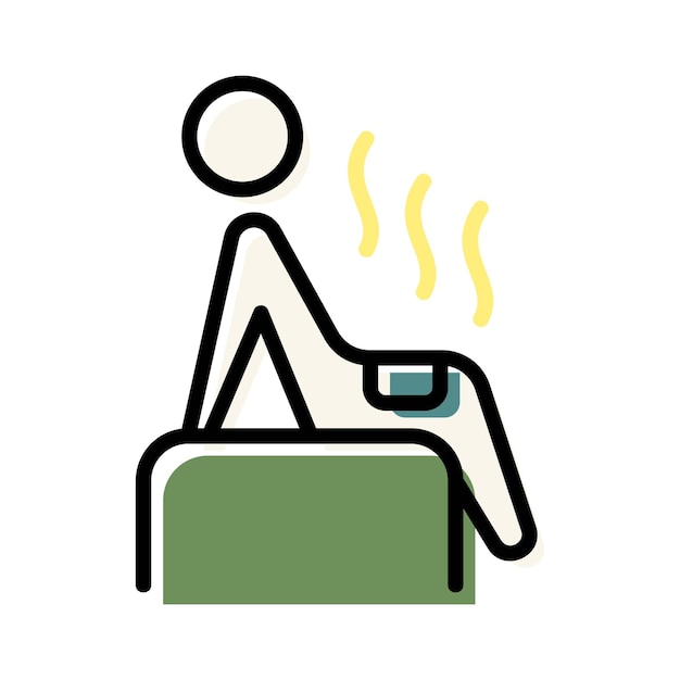 Ilustración de vector de icono de spa y salón de sauna caliente