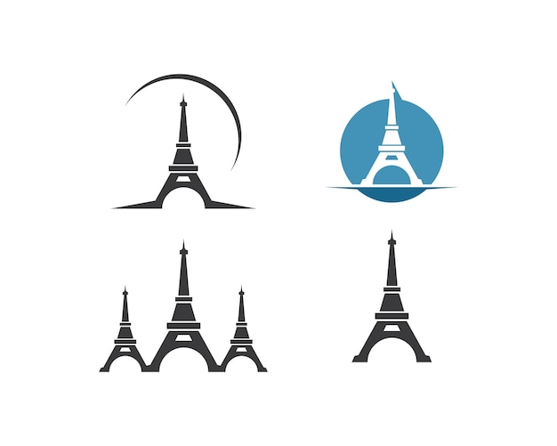 Ilustración de vector de icono de torre eiffel