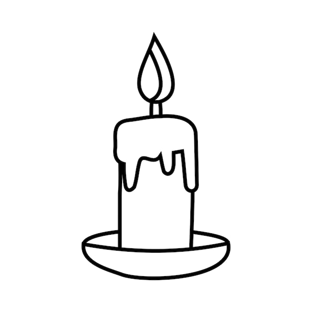 Ilustración del vector del icono de la vela para Halloween